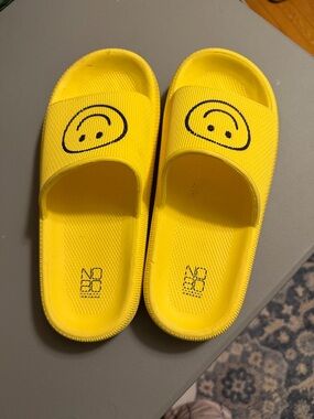 Yellow ladies Smile Slide Sandals